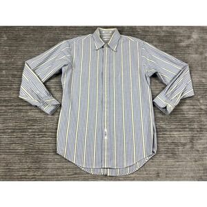 John Weitz Shirt Mens 16.5 34/35 Multicolor Striped Long Sleeve Button Up Casual